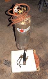 Dissolved Acetylene Bottle, Partially Filled, With Turbo Torch Whips Tips And Spare Hose