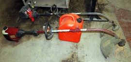 Poulan Prolink 31CC Gas String Trimmer, Model# PPB150E, Troy Bilt 4 Cycle Gas String Trimmer And Ameri-can 5 Gallon Gas Can