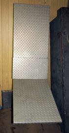 Diamond Plate/Tread Plate Truck Tool Box, Overall 14.5"H x 70.5"W x 20.5"D, Between Bed Rails, 62"