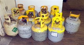 Refrigerant Bottles, Empty, Qty 13