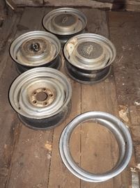 Chevy Astro Van, Wheels, Qty 4, 16"x7", Hub Caps, Qty 4, And Rings, Qty 2