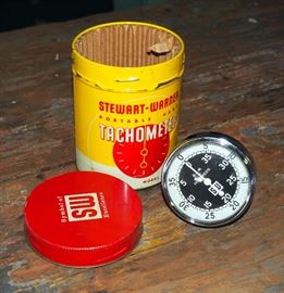 Stewart Werner Portable Hand Tachometer, Vintage, In Original Can, And Original Paperwork