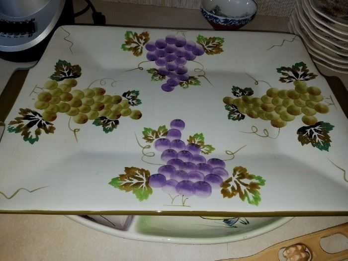 Several Platters and other items for entertaining