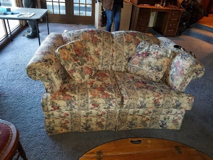 Patterned Love Seat/Sofa