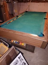 Small Billiard/Pool Table. Fortunately it is easy access to move it! Best Offer Takes it Away!