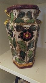 Gorgeous antique Majolica vase signed & numbered
