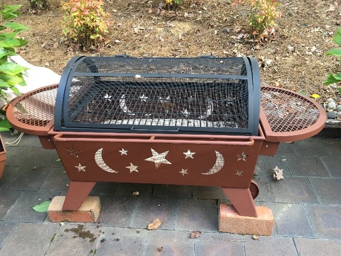 Firepit with canvas cover (not shown)