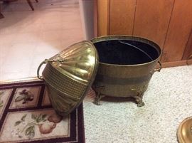 Vintage fireplace ash bucket
