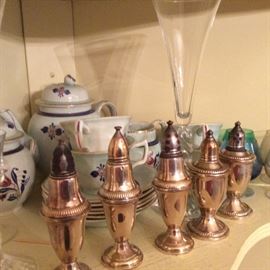 Silver salt & pepper shakers