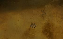 BRASS DESK INKWELL MARKINGS