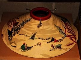 WONDERFUL TIN LITHOGRAPHED CHRISTMAS TREE STAND