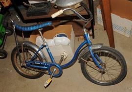 Vintage Blue Schwinn Pixie II Stingray Banana Seat Bicycle