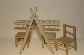 SCHOENHUT PERFORMERS CHAIRS & LADDER