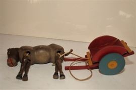 SCHOENHUT DONKEY & CART