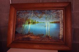 50's RECREATION ROOM LIGHTED PICTURE