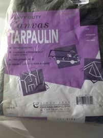 6' x 8' Olive Drab 21 oz Heavy Canvas Tarp