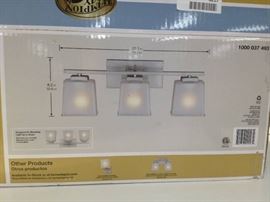 3-Light Brushed Nickel Vanity Light by Hampton Bay