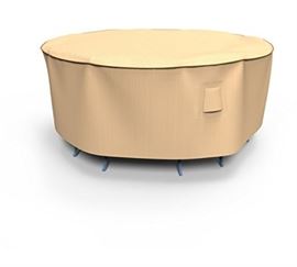 Round Patio Table and Chairs Combo Cover, Small (Tan)