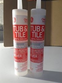 General Electric GE612 Tub and Tile Silicone I Caulk, 10.1-Ounce, Clear (2 tubes)