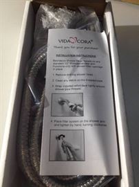 Vida Cora REVIDALIZE Your Hair Loss Prevention Filtered Shower Head System 

with Pulsating LED, Inline-Filter and Ionize Rare Rocks