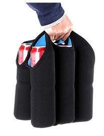 Insulated Neoprene 6 holders Beer Tote (Pack of 2) (2 two packs)