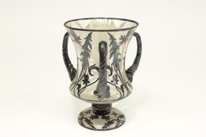 Lot 256: Sterling Silver Overlay Loving Cup
