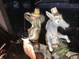 Vintage Jim Beam Democrat And Republican Decanters