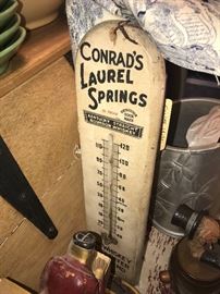 Vintage Conrad's Laurel Springs Whiskey Advertising Thermometer