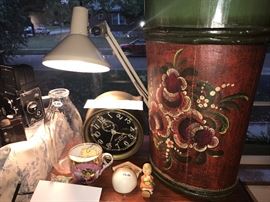 Hand Painted Tole Umbrella / Cane Holder