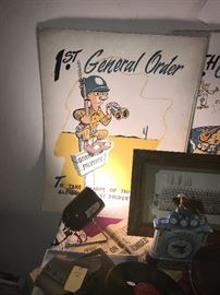 Original Vintage WWII Camp Hood General Orders Poster / Sign Set Of Eleven