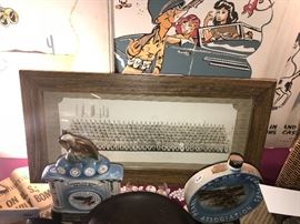 Vintage WWII Black And White Photograph ~ Jim Beam Pearl Harbor Decanters