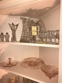 Assorted Crystal And Glassware ~ Depression Glass Ware