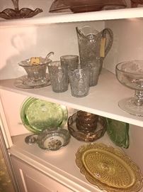 Assorted Crystal And Glassware ~ Depression Glass Ware