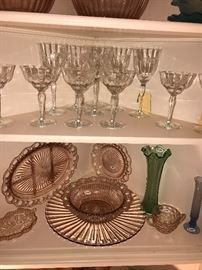 Assorted Crystal And Glassware ~ Depression Glass Ware