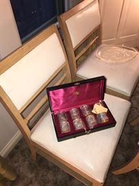 Silver Plated Napkin Ring Set In Case