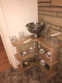 Vintage Blonde Corner Shelf ~ So Cute