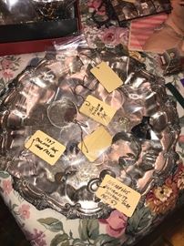 Vintage Memphis University School Basketball Award Tray 1958-59 Silver On Copper ~ Assorted Jewelry