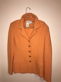 Vintage St John Collection Orange Knit Suit