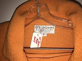 Vintage St John Collection Orange Knit Suit