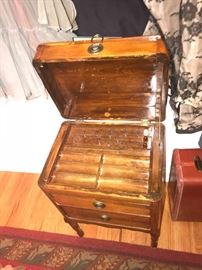 1940's Wooden Sewing Cabinet