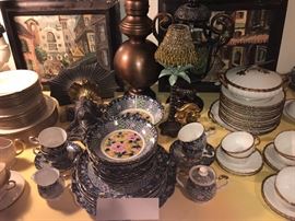 Vintage GUMPS Oriental Dinner Ware Set ~ 25 Pieces