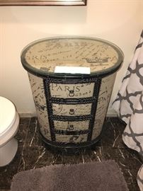 Paris Theme Four Drawer Cabinet