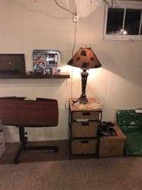 New Bedside Tray ~ Metal Table Lamp