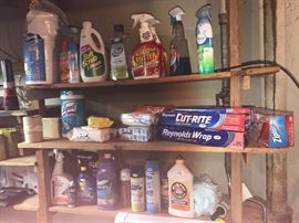 Assorted Household Cleaners And Items