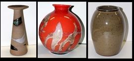 Glass and ceramic vases