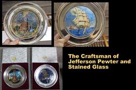 Pewter and stained glass