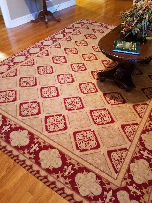 Beautiful wool hooked rug.