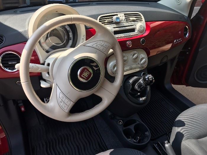 Fiat 500  2013 (Red hatchback)  - 40,998 miles
New tires (all season) - Full factory warranty (50,000 miles)  - Manual transmission  - Bluetooth capability 
Power windows/locks  - Clear title 