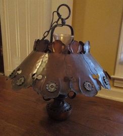 hammered copper chandelier