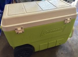 Coleman ice chest on wheels
